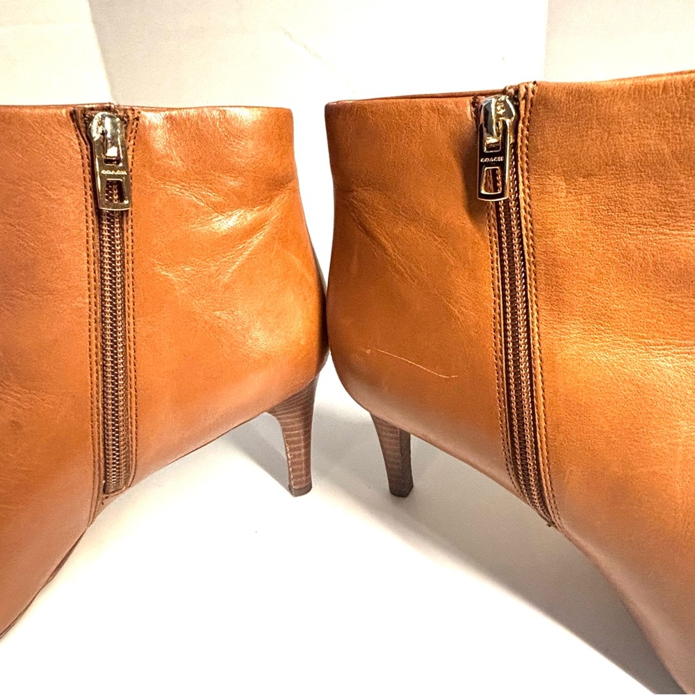 Coach Womens Hickory Side Zipper Studded Casual Heels Ankle Booties Size 8M - Picture 6 of 10